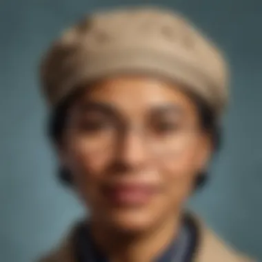 A portrait of Rosa Parks, embodying strength and determination