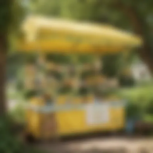 Lemonade Stand Under a Canopy