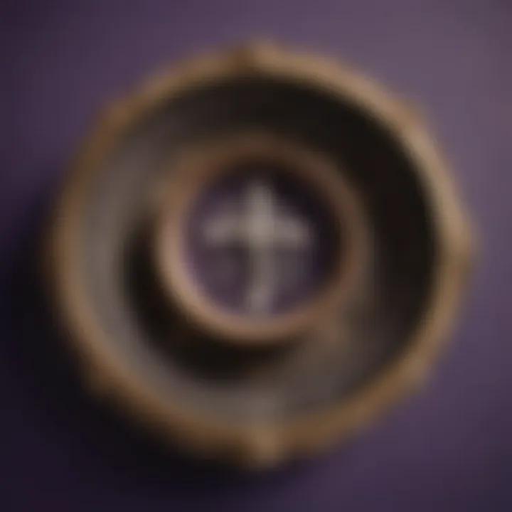 Liturgical Ashes in Ornate Bowl