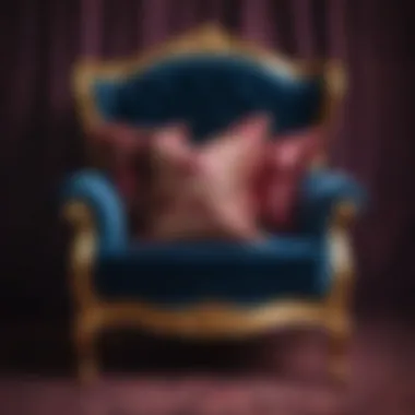 Opulent Velvet Chair with Sparkling Sequin Pillow Luxurious Velvet Chair with Sequin Pillow