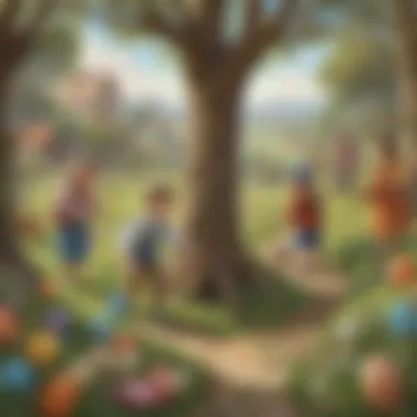 Easter Egg Hunt Illustration