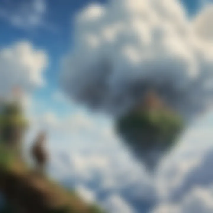 Magical world of giants in the clouds