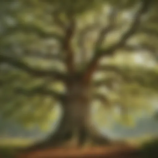 Majestic Oak Tree in Forest