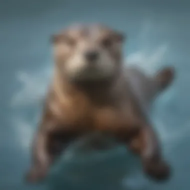 Majestic Adult Otter Gliding Through Water