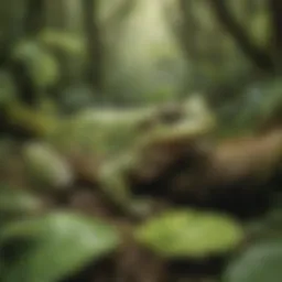 Majestic Amphibian Camouflaged in Rainforest Habitat