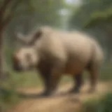 Majestic Javan Rhino in Natural Habitat