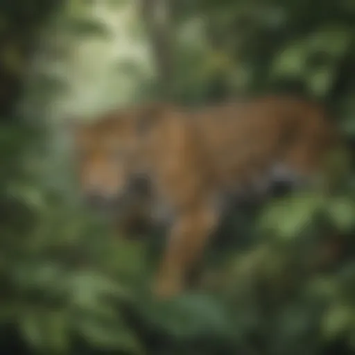 Majestic predator blending into the foliage of the Amazon Forest