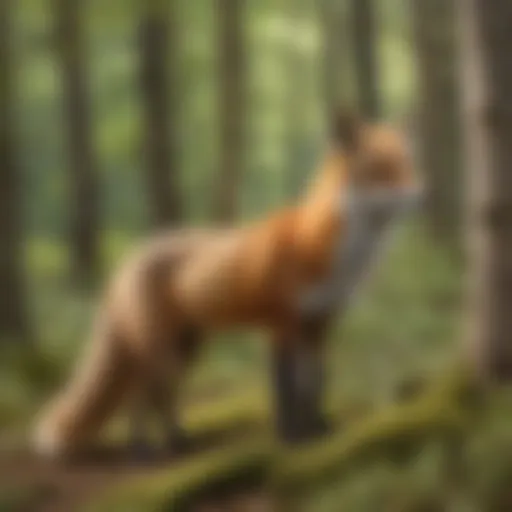 Majestic Red Fox in Woodland Habitat