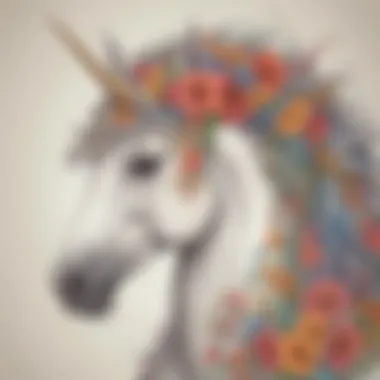 Majestic Unicorn with Floral Mane