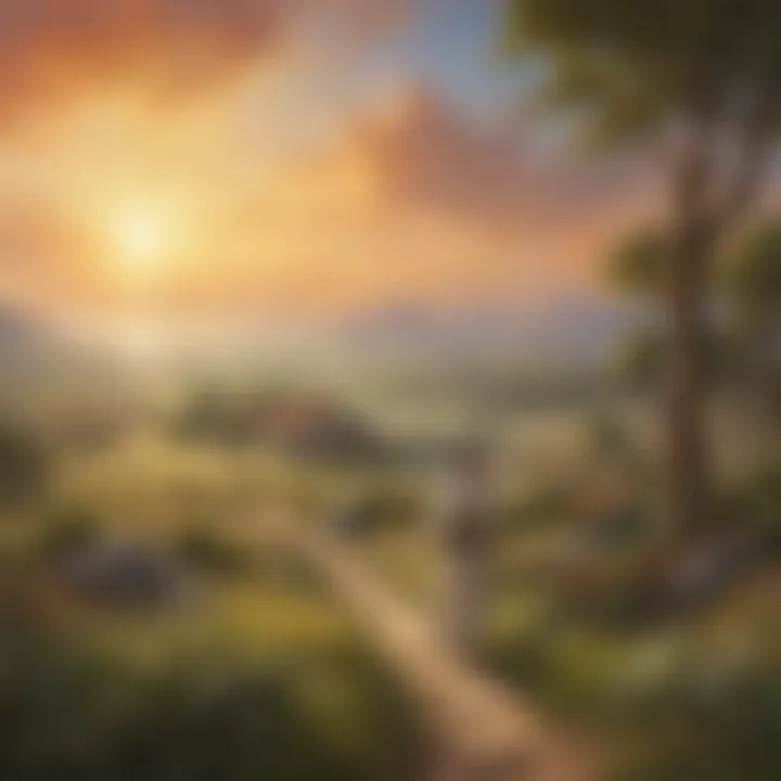 A serene landscape depicting the significance of Jesus Christ in Christian faith.