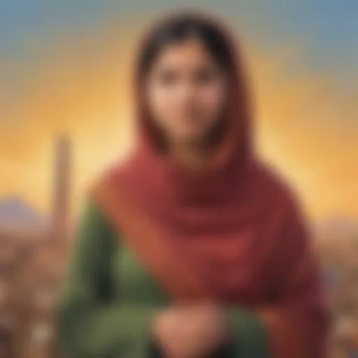 Young Malala Yousafzai standing strong