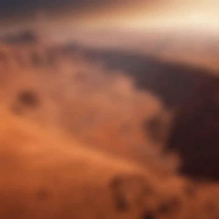 Martian Landscape with Crater
