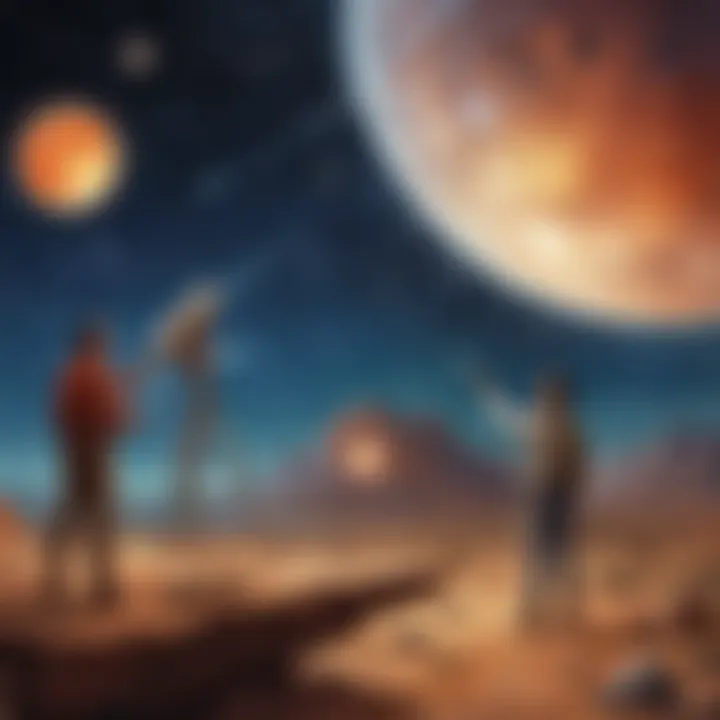 Illustration depicting the marvels of astronomy discovery