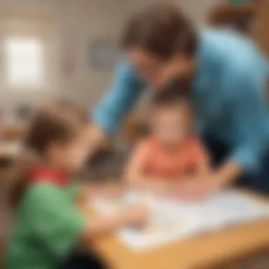 Teacher and student engaging in alphabet learning activity