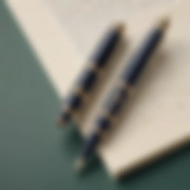 Classy Fountain Pen on Luxurious Stationery
