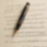 Elegant Calligraphy Pen and Paper