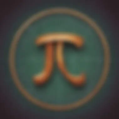 Creative visualization showcasing the concept of pi in circle area calculation