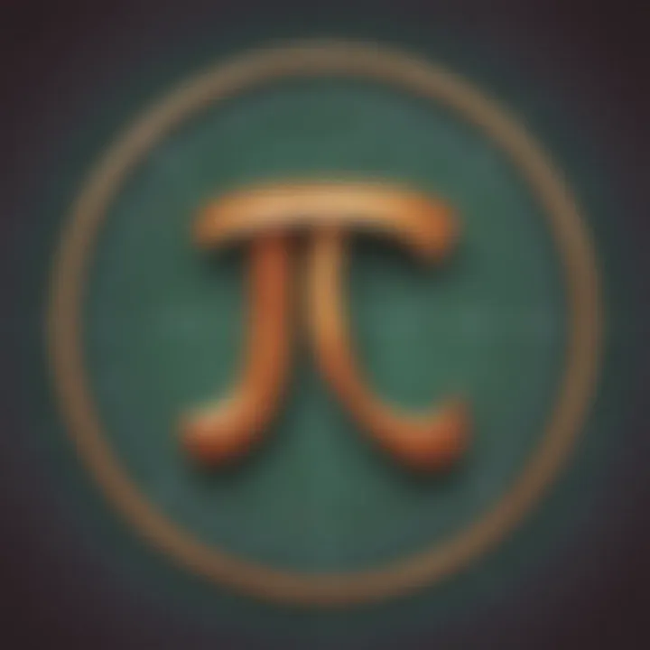 Creative visualization showcasing the concept of pi in circle area calculation