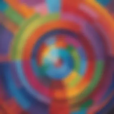 Fractional Abstraction Abstract representation of multiplying fractions concept
