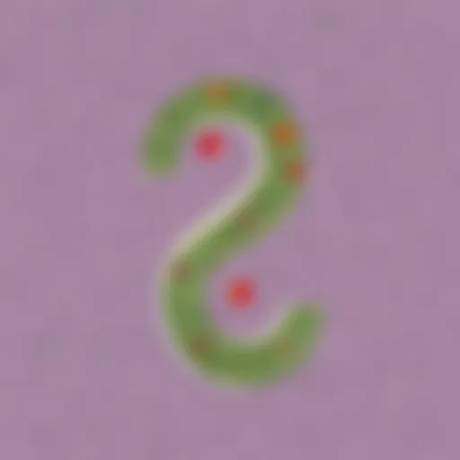 Artistic depiction of a delicate punctuation mark