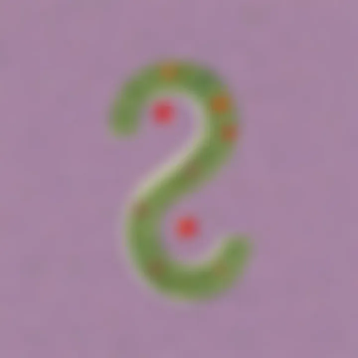 Artistic depiction of a delicate punctuation mark