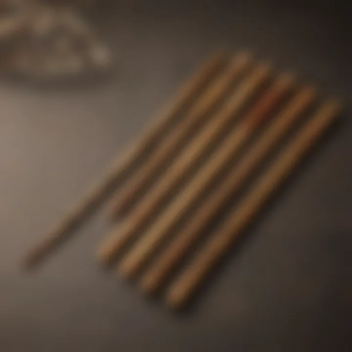 Luxurious Wooden Chopsticks in Silk Wrap