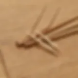 Elegant Chopstick Resting on Bamboo Mat