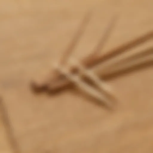 Elegant Chopstick Resting on Bamboo Mat