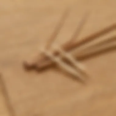 The Graceful Essence of Chopstick Resting Elegant Chopstick Resting on Bamboo Mat