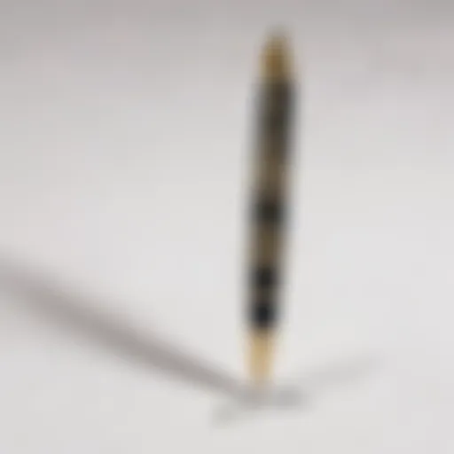 Elegant calligraphy pen on a pristine white surface