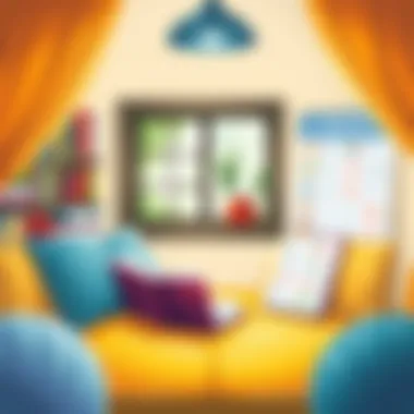 Creating an Inviting Reading Environment A cozy reading nook with books and sight word charts