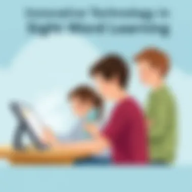 Innovative Technology in Sight Word Learning Children interacting with educational technology