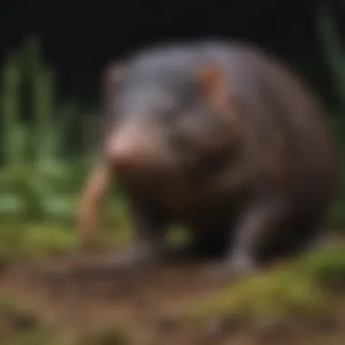 A mesmerizing star-nosed mole foraging for food