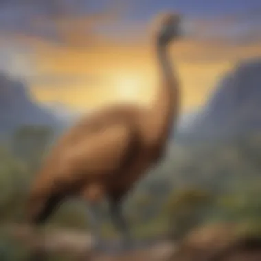 Mythical Moa Bird Illustration Mythical Moa Bird Illustration