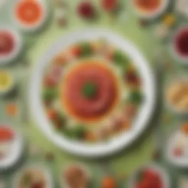 Innovative Fusion of Art and Gastronomy Modern cook book cover featuring artistic food illustrations