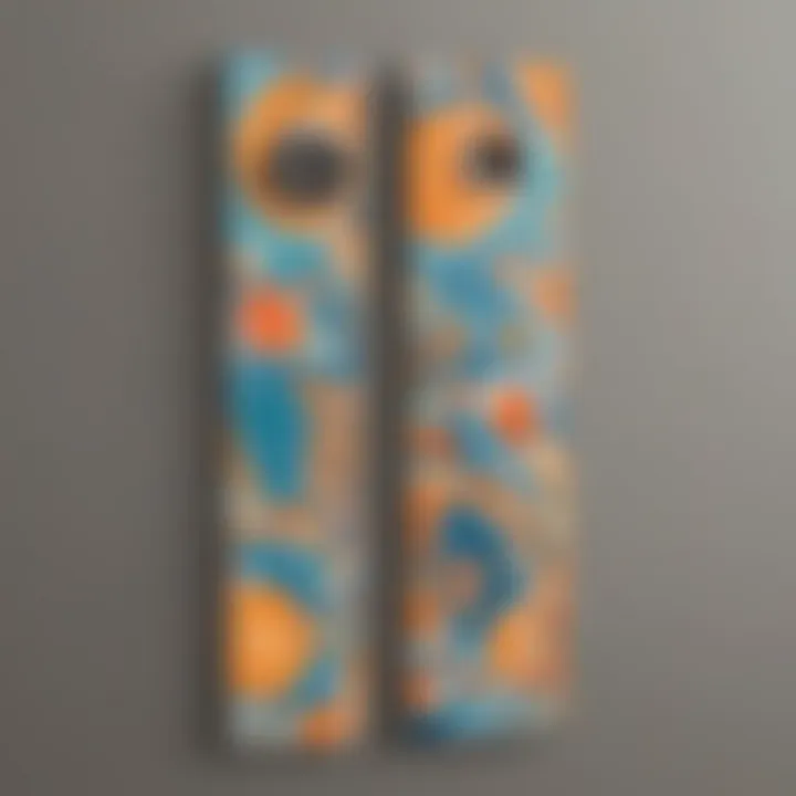 Modern door hanger layout emphasizing geometric patterns