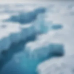 Abstract representation of global warming's impact on polar ice caps