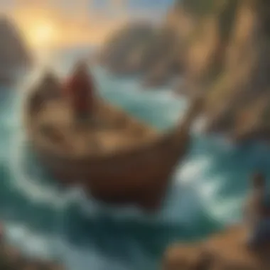 Timeless Moral Lessons Artistic interpretation of the moral lessons learned from Jonah's journey