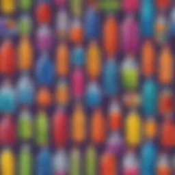 Multicolored sensory bottles for preschoolers