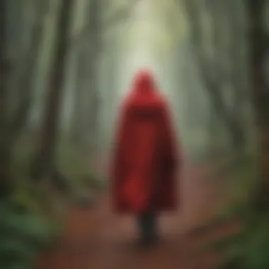 Mysterious Red Hooded Figure