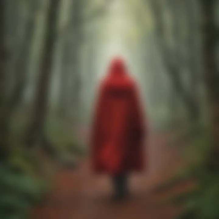 Mysterious Red Hooded Figure
