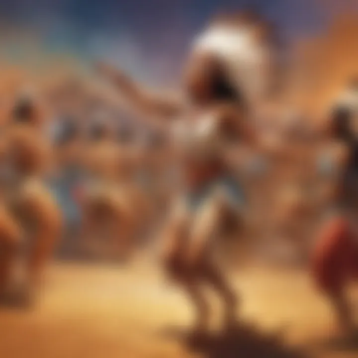 Illustration of Native American cultural dance performance