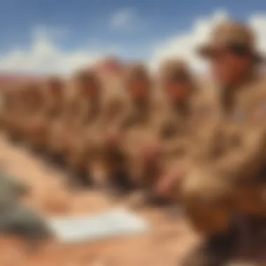 Training session for Navajo Code Talkers showcasing communication strategies