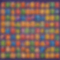 Colorful counting blocks arranged in a playful manner