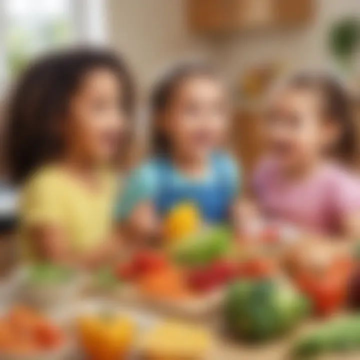 Interactive lesson on healthy eating habits with preschoolers