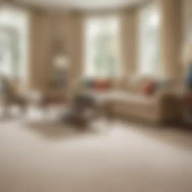 Freshly vacuumed and pristine living room carpet