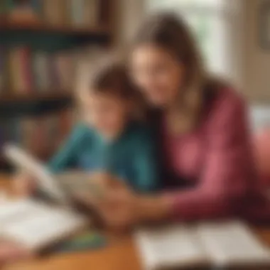 Parent and child bonding over reading time