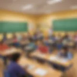 Dynamic classroom setting with engaged students