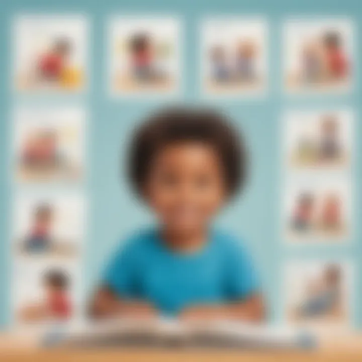 Illustration showcasing a preschooler's increased independence with the help of a visual schedule