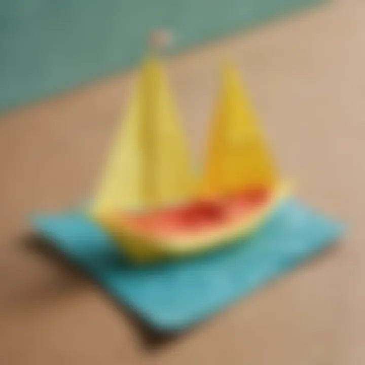 Origami Boat Sticky Note Art